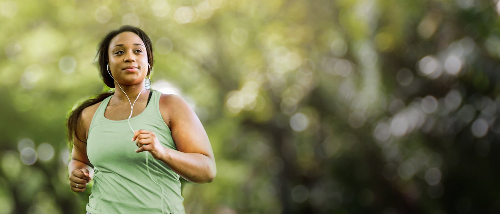 a woman running