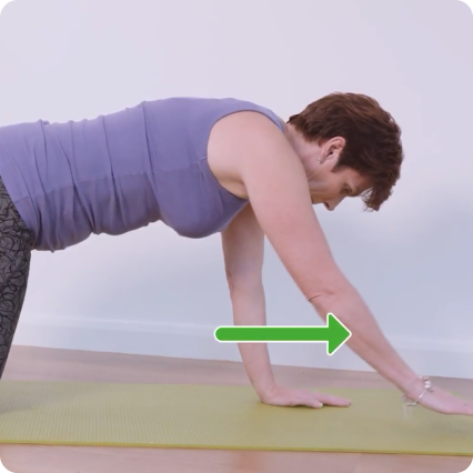 a woman exercising