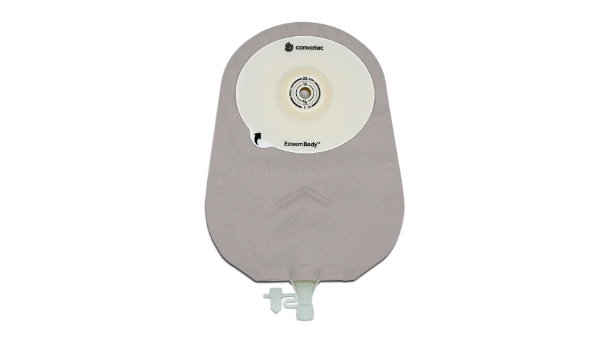 Sistema di sacca per urostomia morbida convessa in un unico pezzo con Leak Defense™.